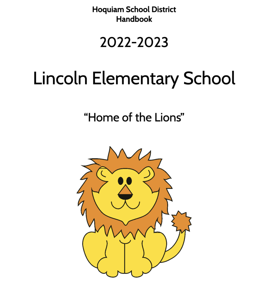 Lincoln Elementary Student Handbook Cover