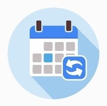 Image of a calendar with arrows for change