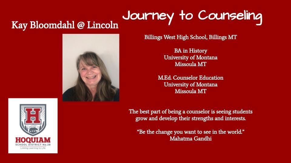 slide of Ms. Bloomdah counselor at Lincoln Elementary
